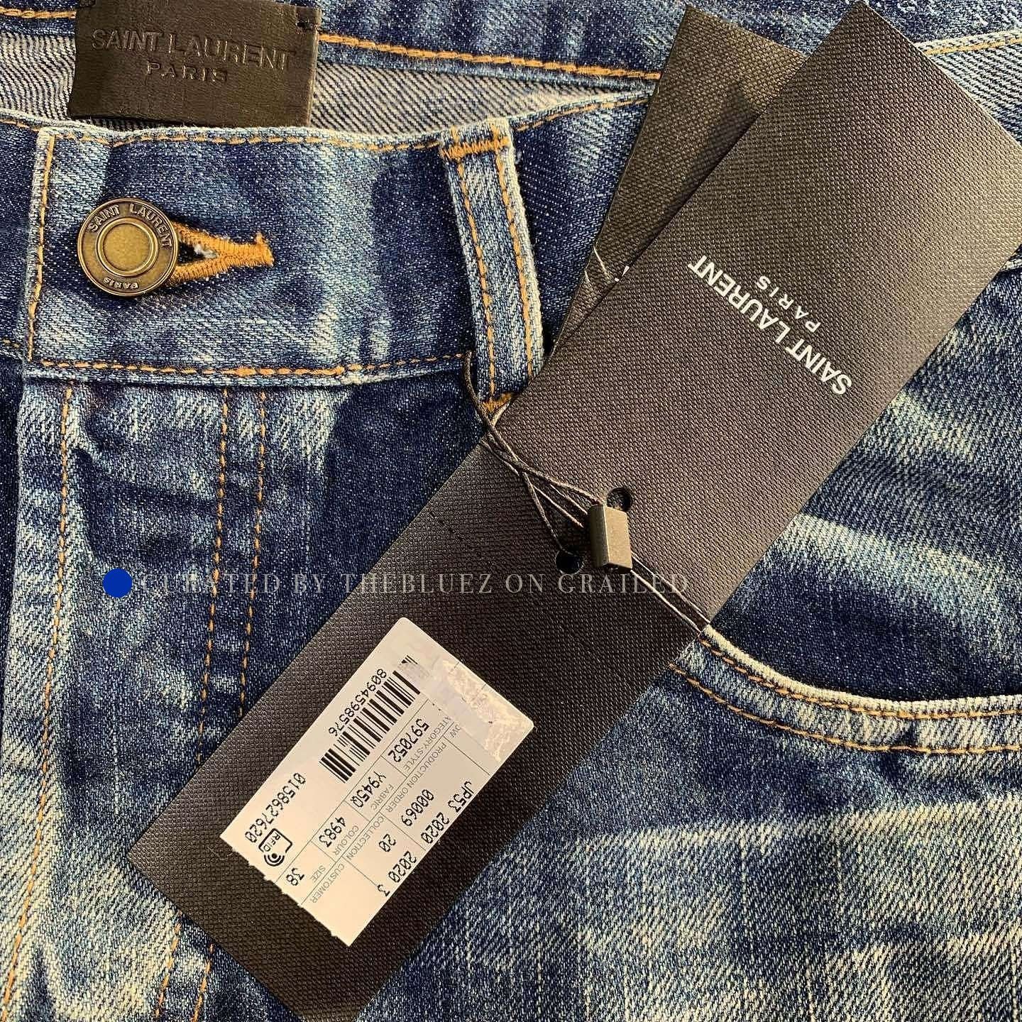 Saint Laurent Paris Stylish Blue Denim Jeans in Size 38 Size US 38 / EU 54 - 3 Thumbnail