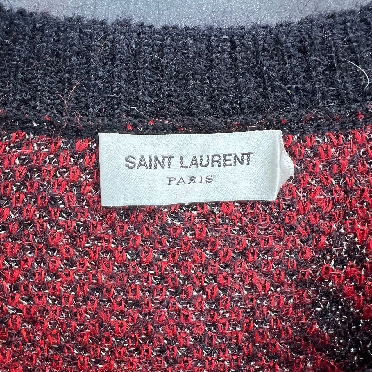 Saint Laurent Paris Heart Pattern Knit Sweater in Multi Colors Size US S / EU 44-46 / 1 - 3 Thumbnail