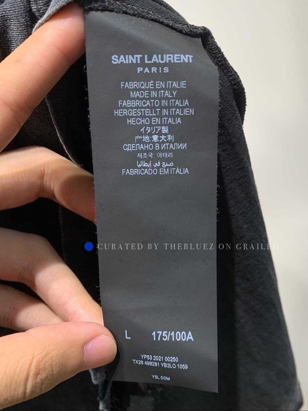 Saint Laurent Paris Washed Logo T-Shirt in Black Size US L / EU 52-54 / 3 - 4 Thumbnail