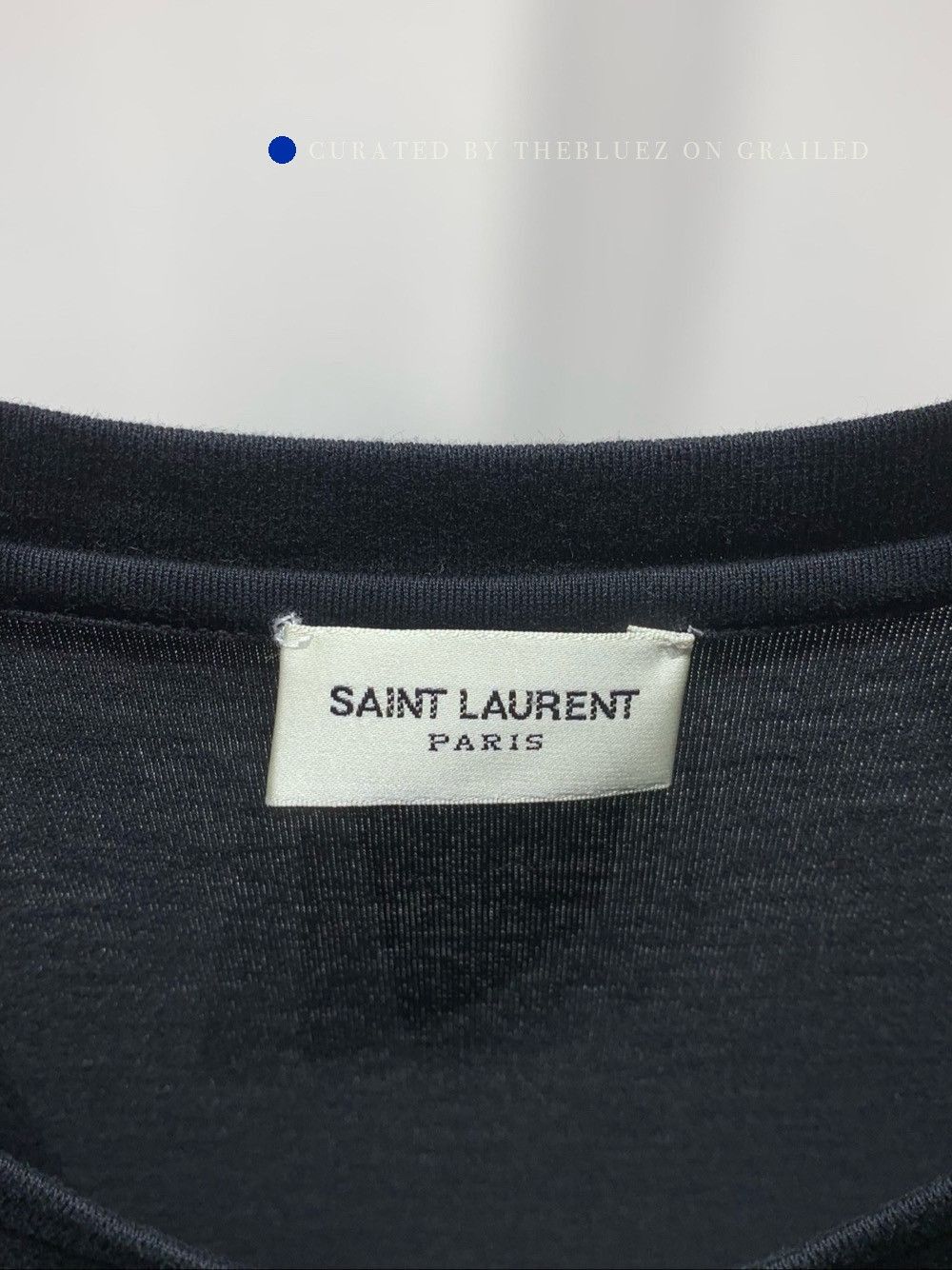 Saint Laurent Paris Black Logo T-Shirt in Size XL Size US XL / EU 56 / 4 - 3 Thumbnail