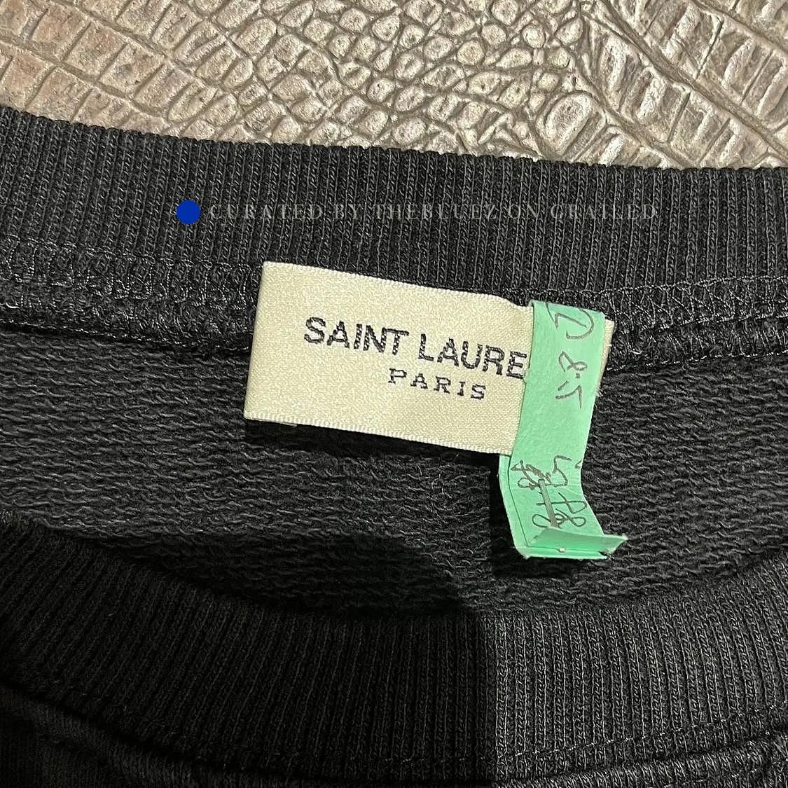 Saint Laurent Paris Zipper Detail Black Sweatshirt in Size S Size US S / EU 44-46 / 1 - 3 Thumbnail