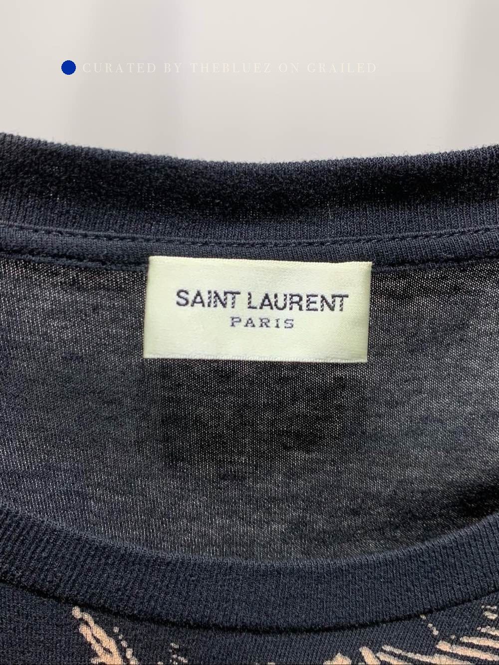 Saint Laurent Paris Palm Print T-Shirt in Multi Size US L / EU 52-54 / 3 - 3 Thumbnail