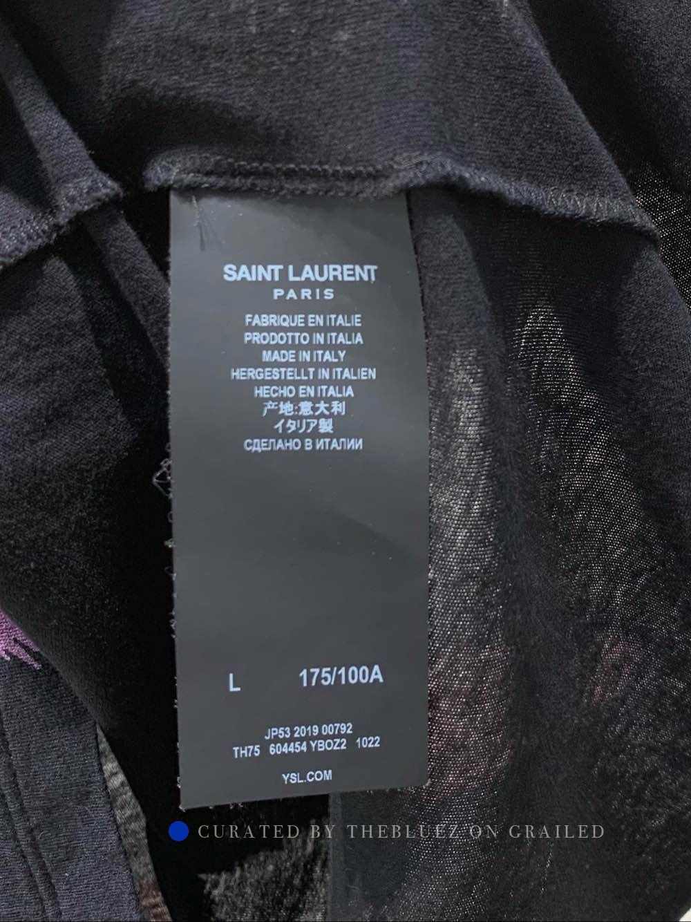 Saint Laurent Paris Palm Print T-Shirt in Multi Size US L / EU 52-54 / 3 - 4 Thumbnail