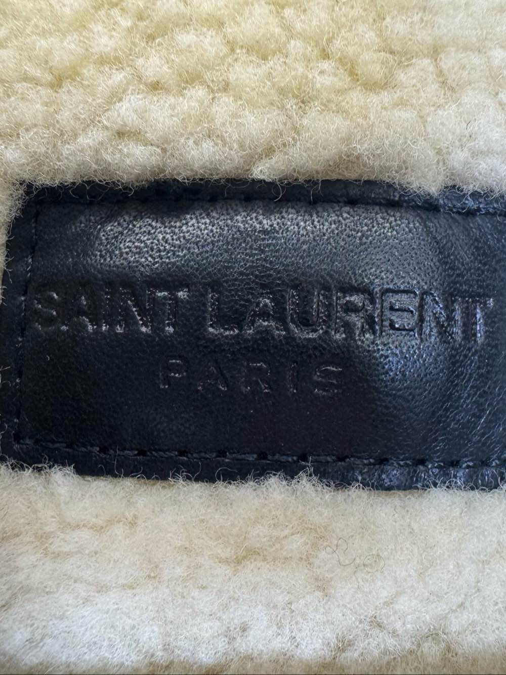Saint Laurent Paris Blue Shearling Lined Denim Jacket, Size L Size US L / EU 52-54 / 3 - 3 Thumbnail