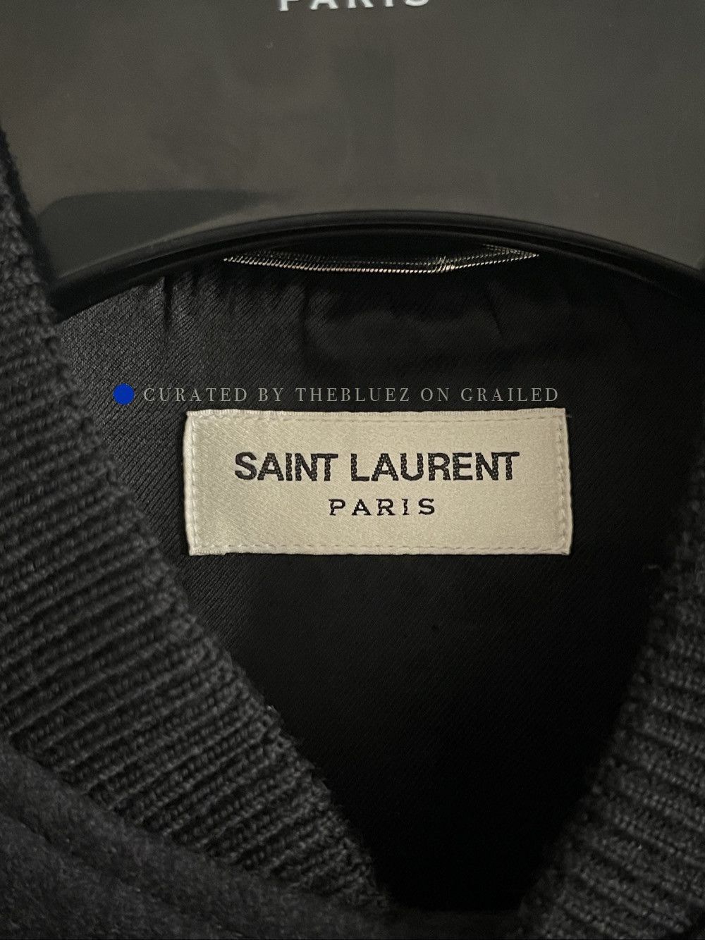 Saint Laurent Paris Classic Black Varsity Bomber Jacket Size US S / EU 44-46 / 1 - 3 Thumbnail