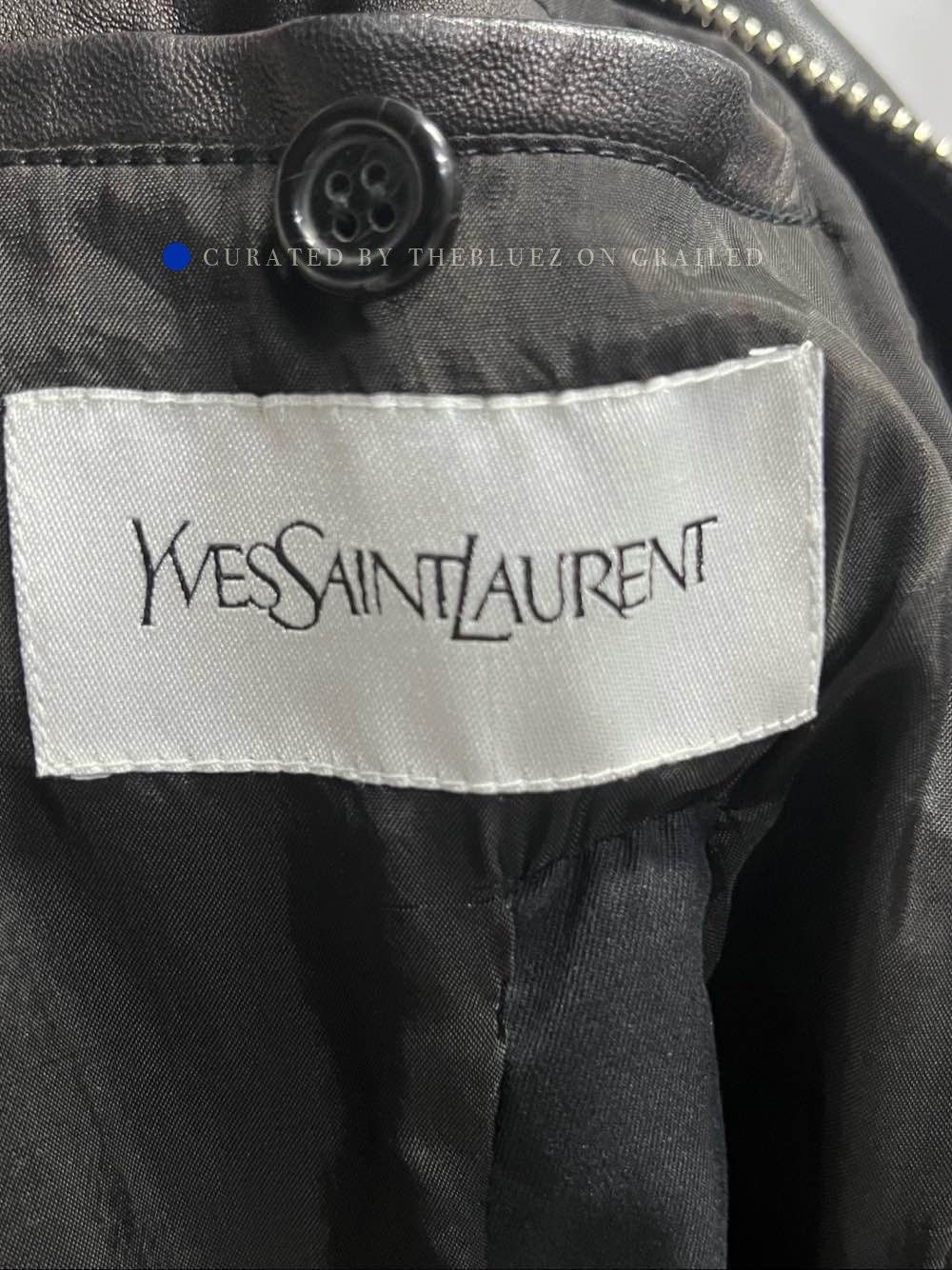 Saint Laurent Paris Black Leather Bomber Jacket Size US M / EU 48-50 / 2 - 3 Thumbnail