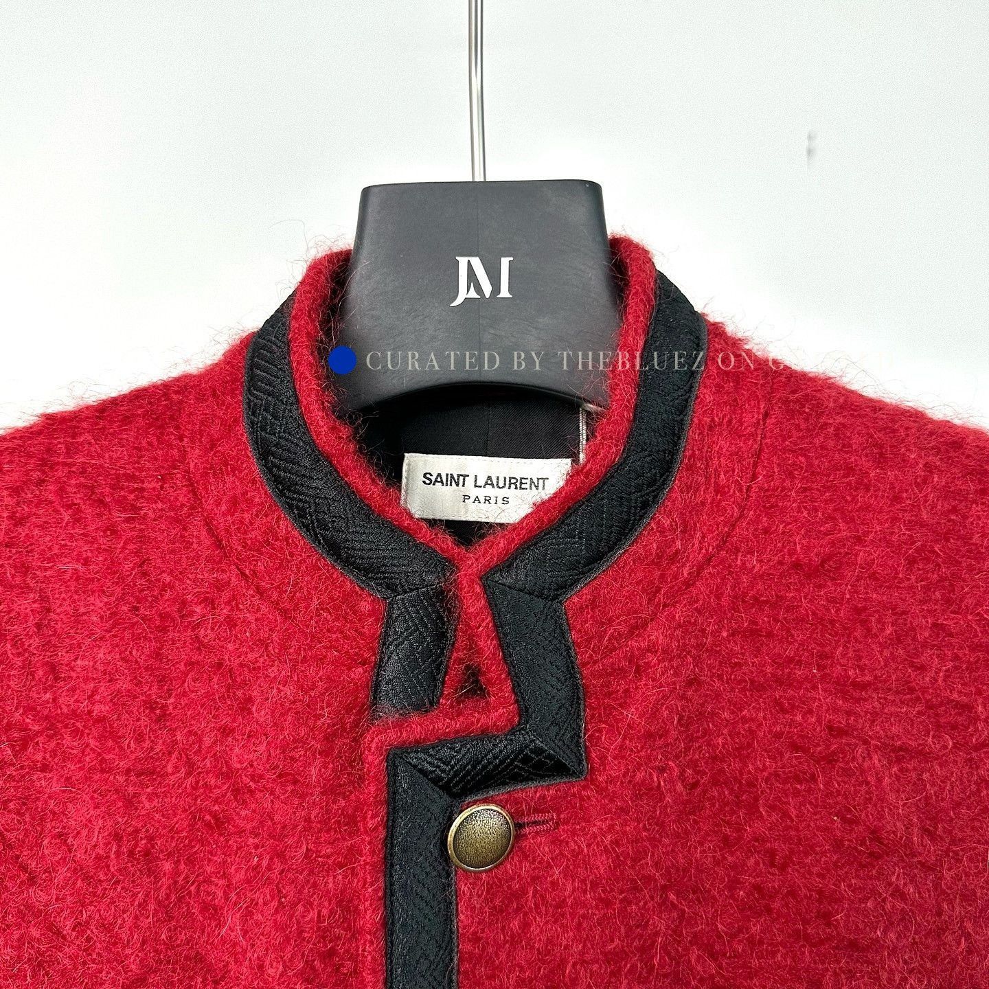 Saint Laurent Paris Red Wool Mohair Button Jacket Size US L / EU 52-54 / 3 - 5 Thumbnail