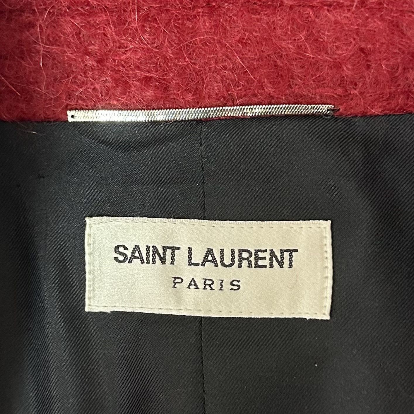 Saint Laurent Paris Red Wool Mohair Button Jacket Size US L / EU 52-54 / 3 - 3 Thumbnail