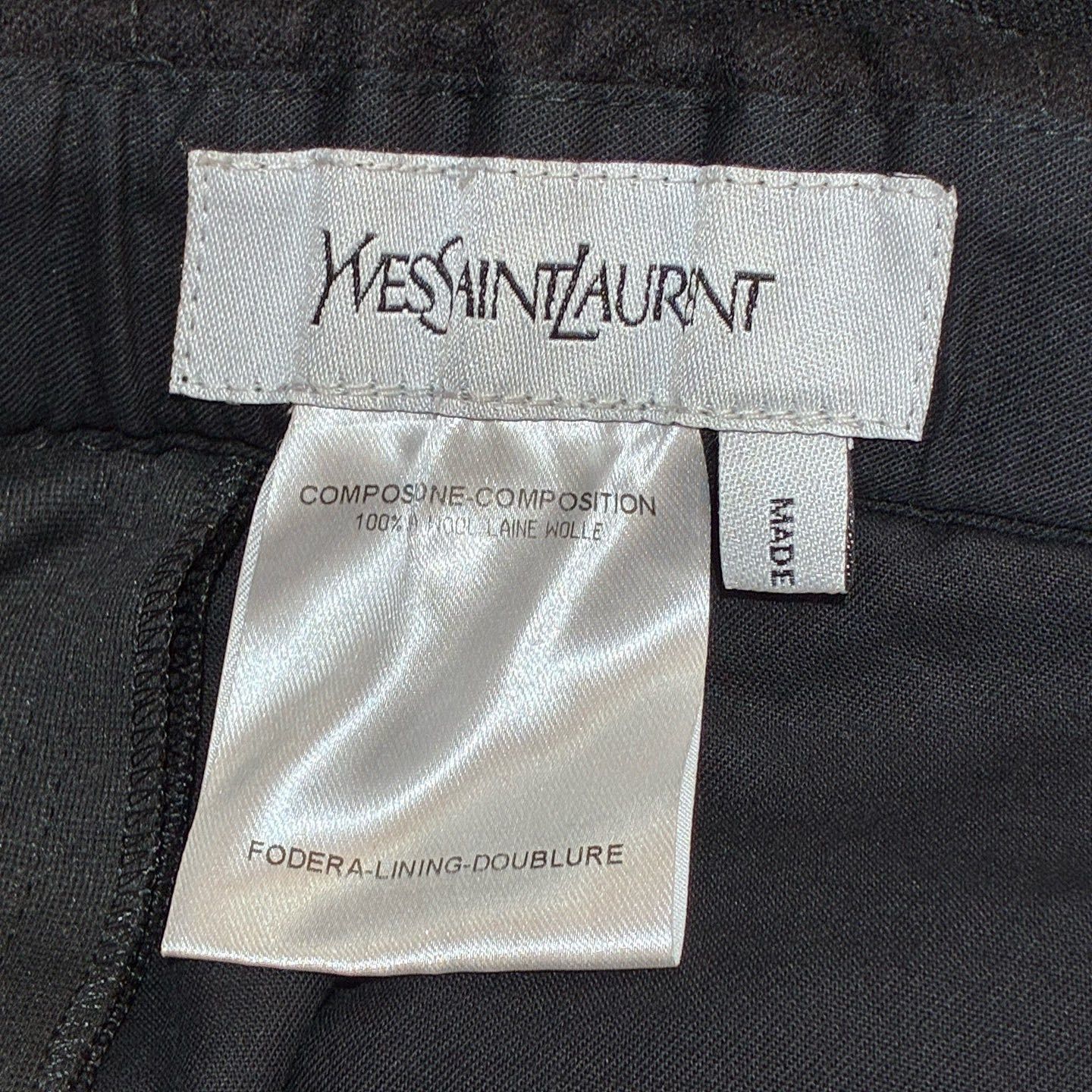 Saint Laurent Paris Elegant Black Wool Casual Pants Size US 32 / EU 48 - 3 Thumbnail