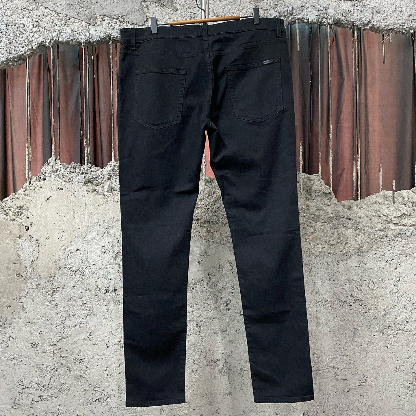 Saint Laurent Paris Black Stretch Denim Jeans, Size 36 Size US 36 / EU 52 - 2 Thumbnail