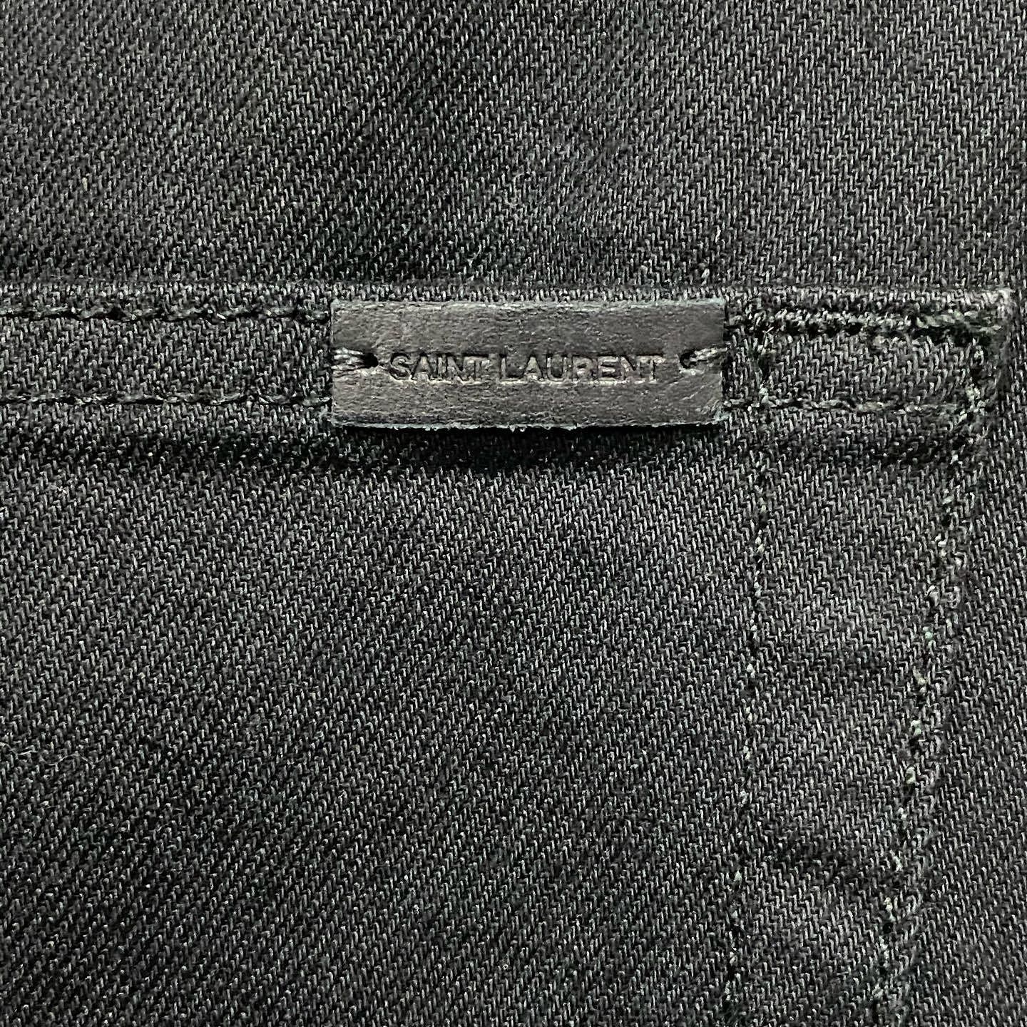 Saint Laurent Paris Black Stretch Denim Jeans, Size 36 Size US 36 / EU 52 - 7 Thumbnail