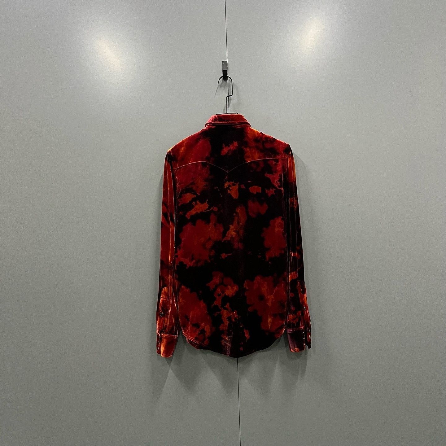 Saint Laurent Paris Vibrant Tie-Dye Velvet Button-Up Shirt Size US M / EU 48-50 / 2 - 2 Thumbnail