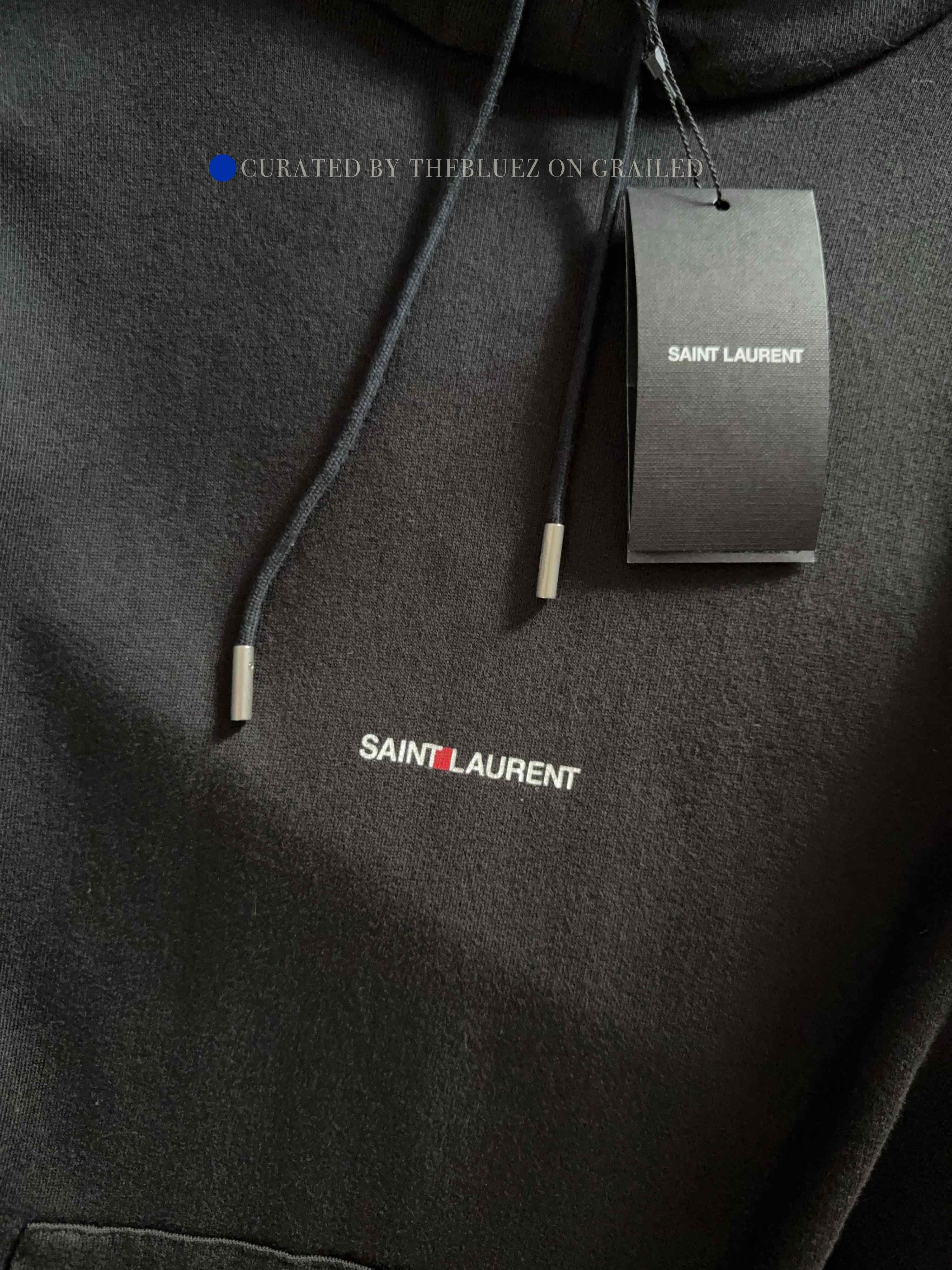 Saint Laurent Paris Classic Black Logo Hoodie in XS Size US XS / EU 42 / 0 - 7 Thumbnail