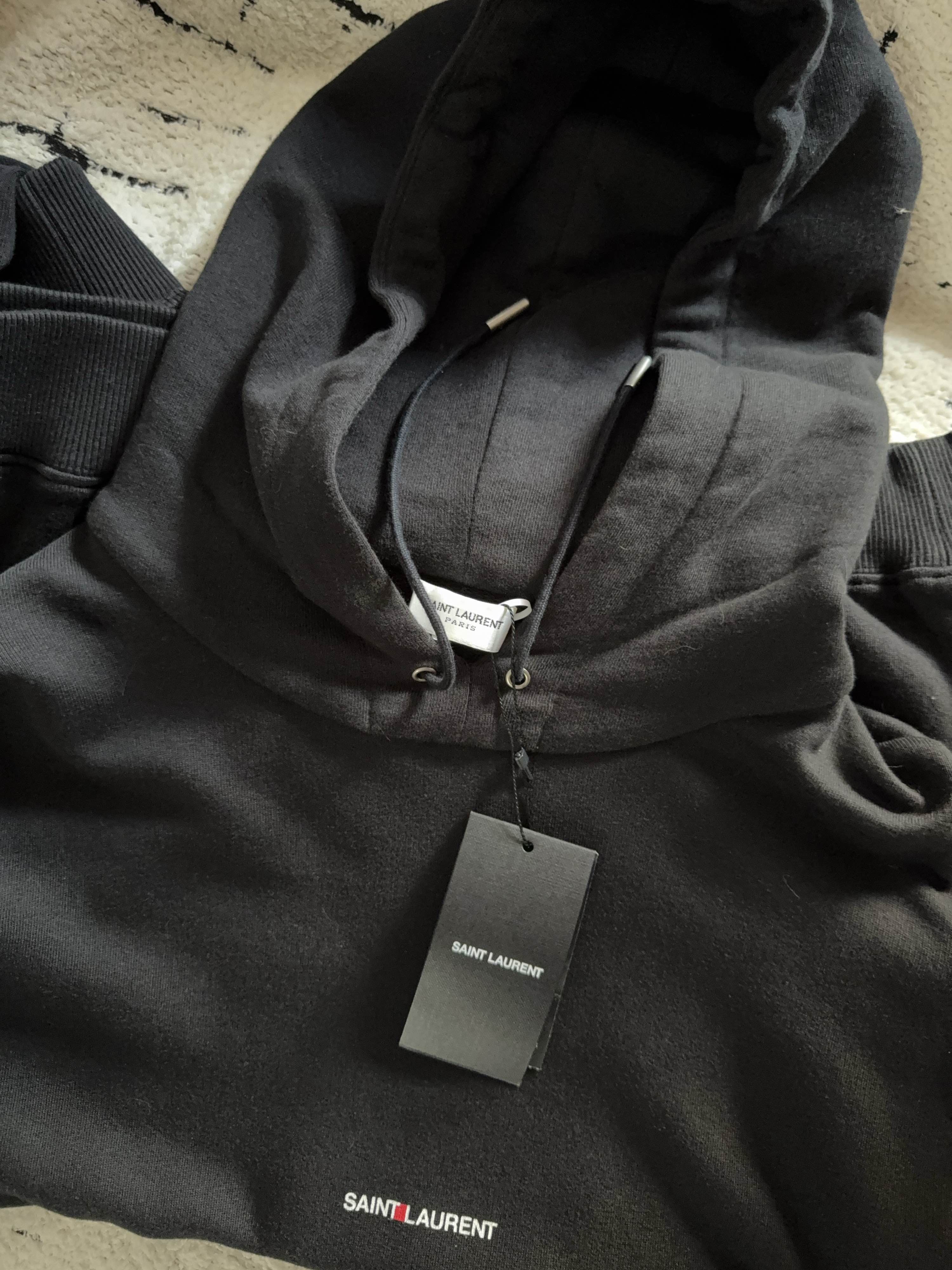 Saint Laurent Paris Classic Black Logo Hoodie in XS Size US XS / EU 42 / 0 - 3 Thumbnail