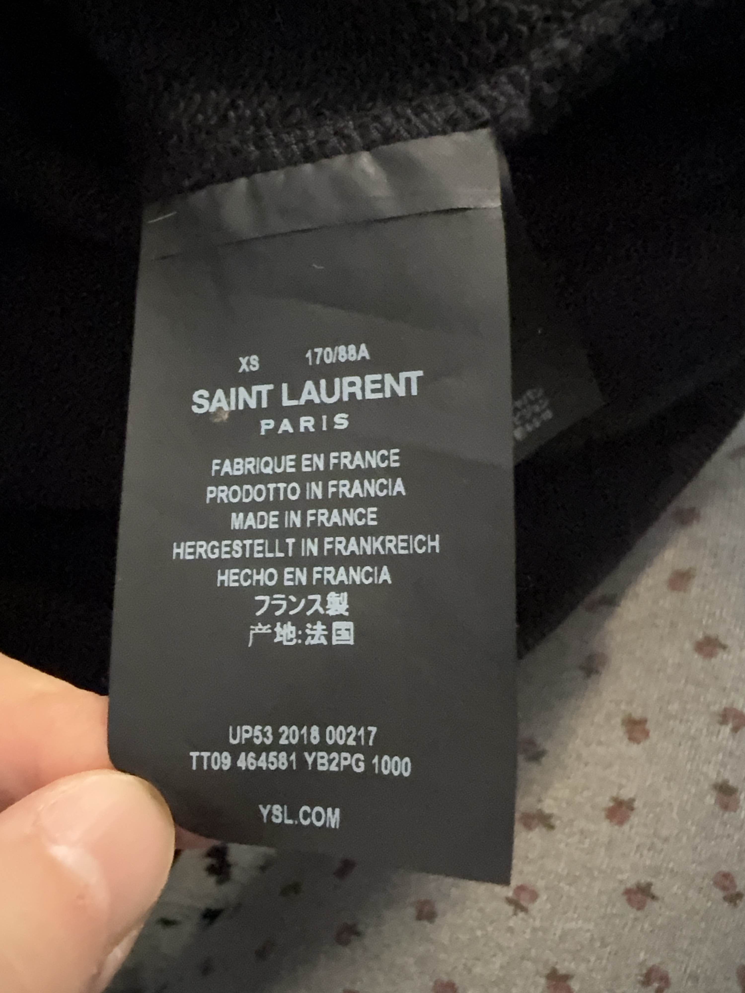 Saint Laurent Paris Classic Black Logo Hoodie in XS Size US XS / EU 42 / 0 - 4 Thumbnail
