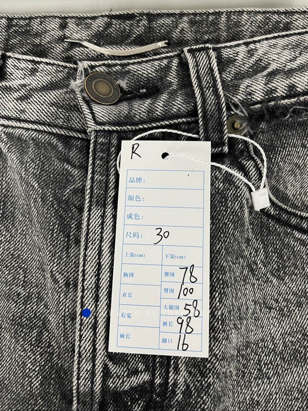 Saint Laurent Paris Washed Gray Denim Jeans in Size 30 Size US 30 / EU 46 - 8 Thumbnail