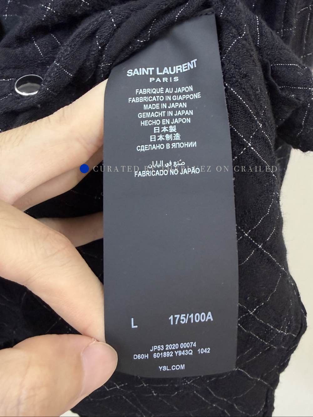 Saint Laurent Paris Black Check Western Shirt Size L Size US L / EU 52-54 / 3 - 4 Thumbnail