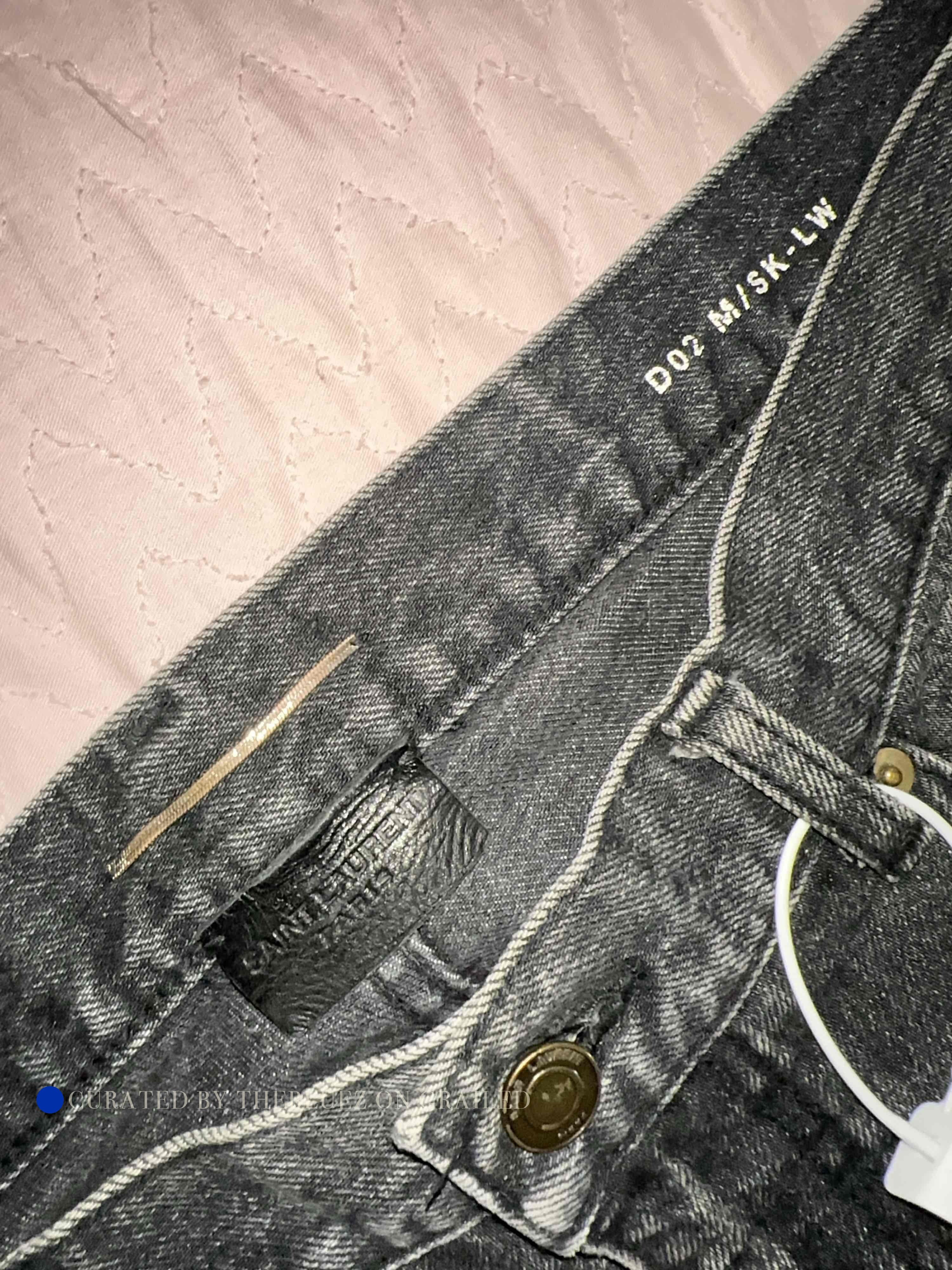 Saint Laurent Paris Black Logo Embroidered Denim Jeans Size US 32 / EU 48 - 3 Thumbnail