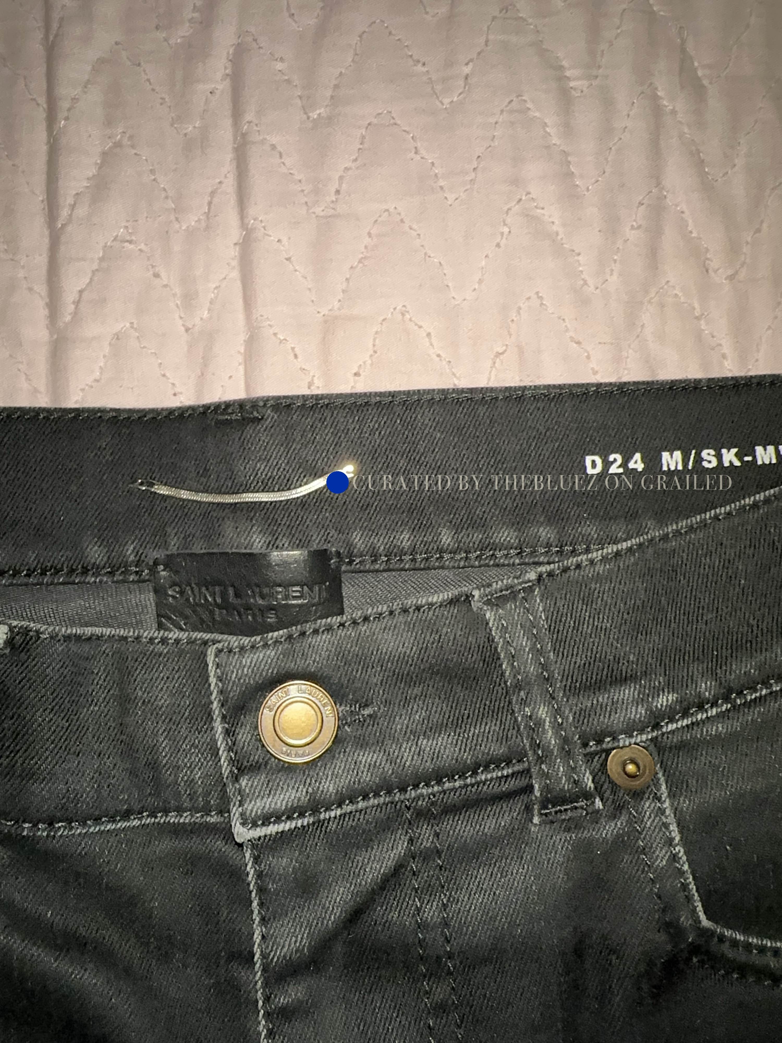 Saint Laurent Paris Classic Black Denim Jeans, Size 32 Size US 32 / EU 48 - 3 Thumbnail