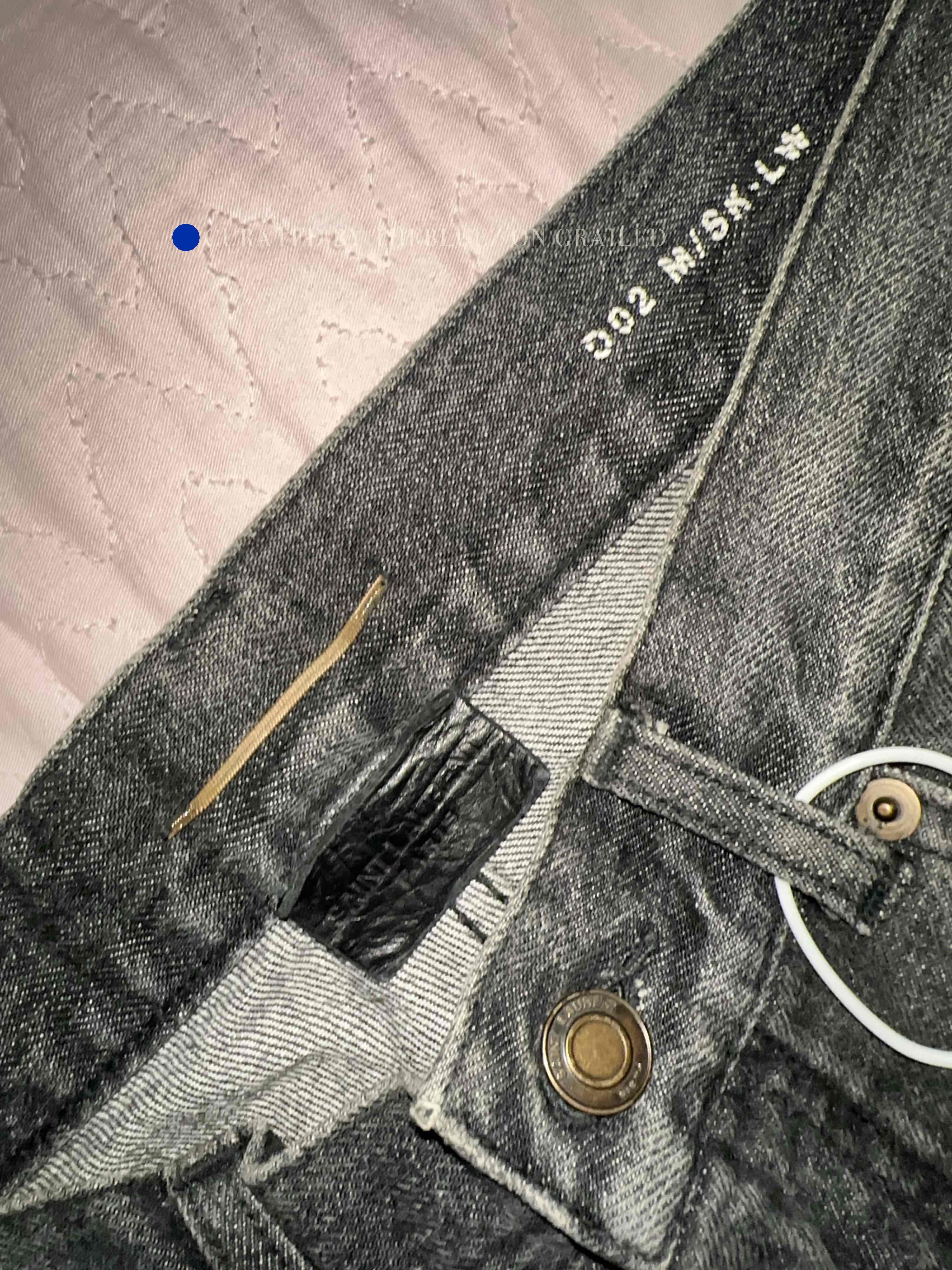 Saint Laurent Paris Distressed Gray Denim Jeans, Size 32 Size US 32 / EU 48 - 3 Thumbnail