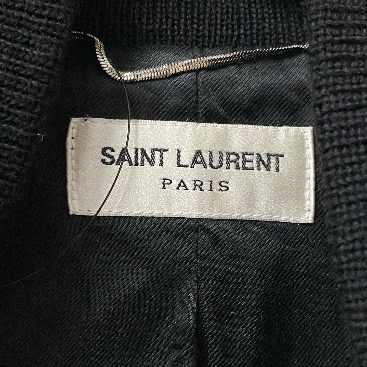 Saint Laurent Paris Contrast Trim Varsity Jacket in Black Size US M / EU 48-50 / 2 - 3 Thumbnail