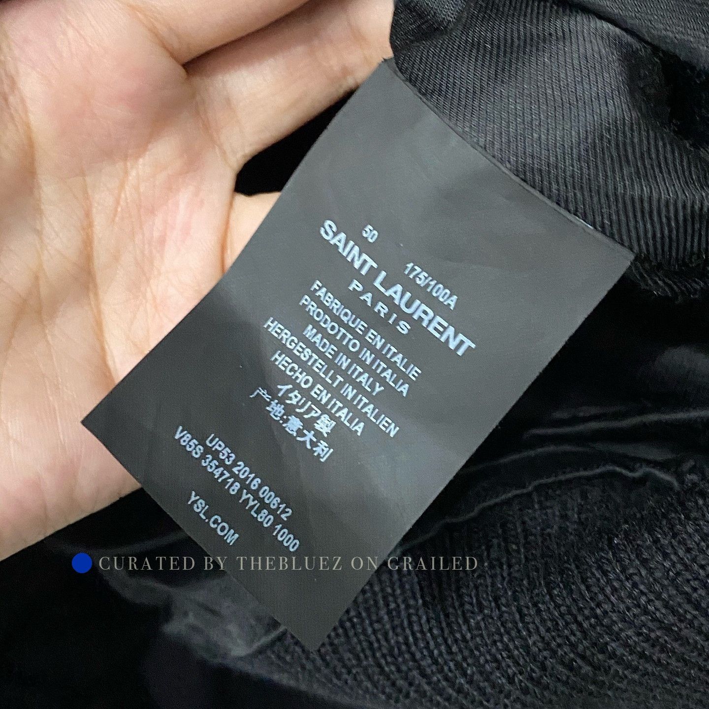 Saint Laurent Paris Contrast Trim Varsity Jacket in Black Size US M / EU 48-50 / 2 - 4 Thumbnail