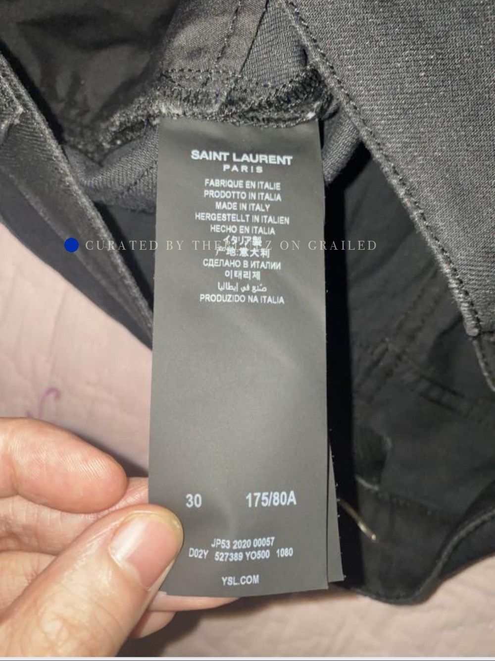 Saint Laurent Paris Black Slim-Fit Denim Jeans, Size 30 Size US 30 / EU 46 - 4 Thumbnail