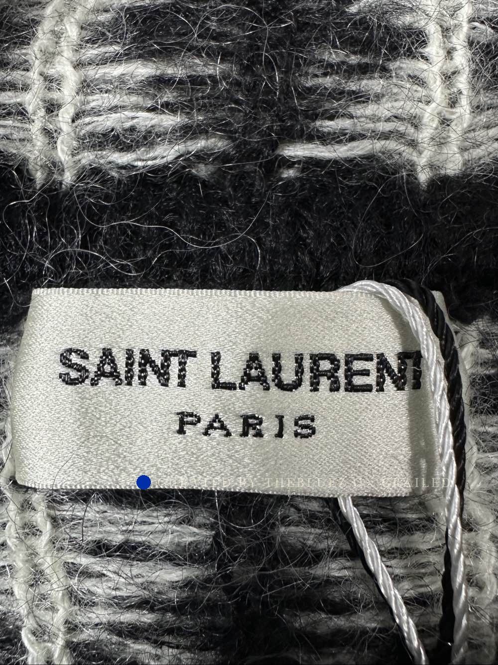 Saint Laurent Paris Geometric Pattern Black Wool Sweater Size US S / EU 44-46 / 1 - 3 Thumbnail