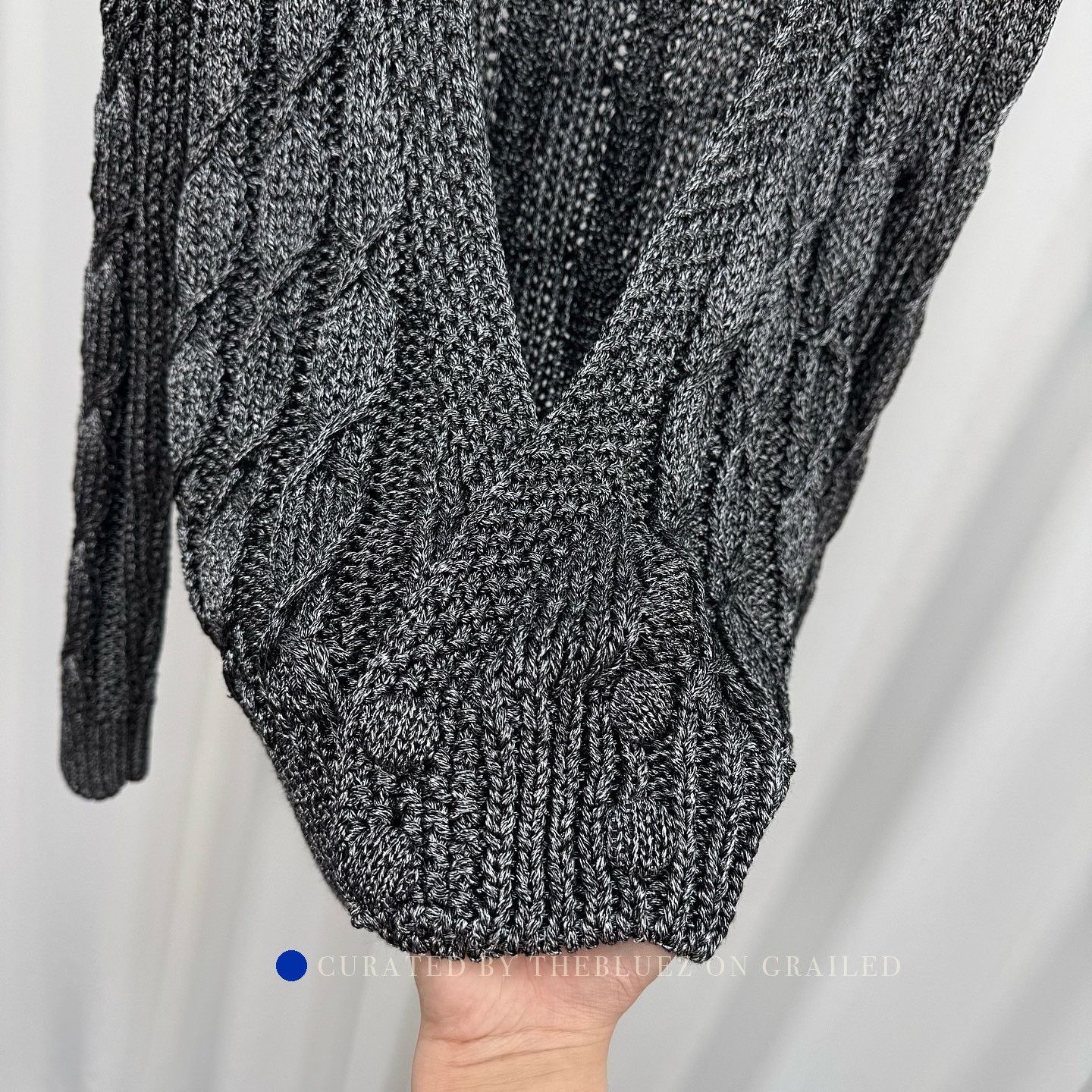 Saint Laurent Paris Gray Cable Knit Hoodie Cardigan Size US S / EU 44-46 / 1 - 8 Thumbnail
