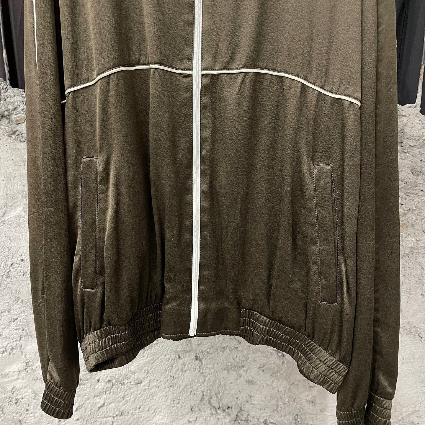 Saint Laurent Paris Luxurious Green Silk Zip Jacket Size US L / EU 52-54 / 3 - 6 Thumbnail