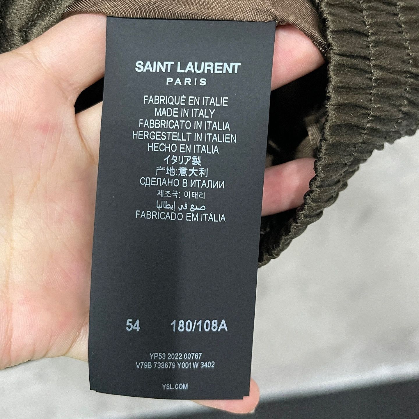 Saint Laurent Paris Luxurious Green Silk Zip Jacket Size US L / EU 52-54 / 3 - 4 Thumbnail
