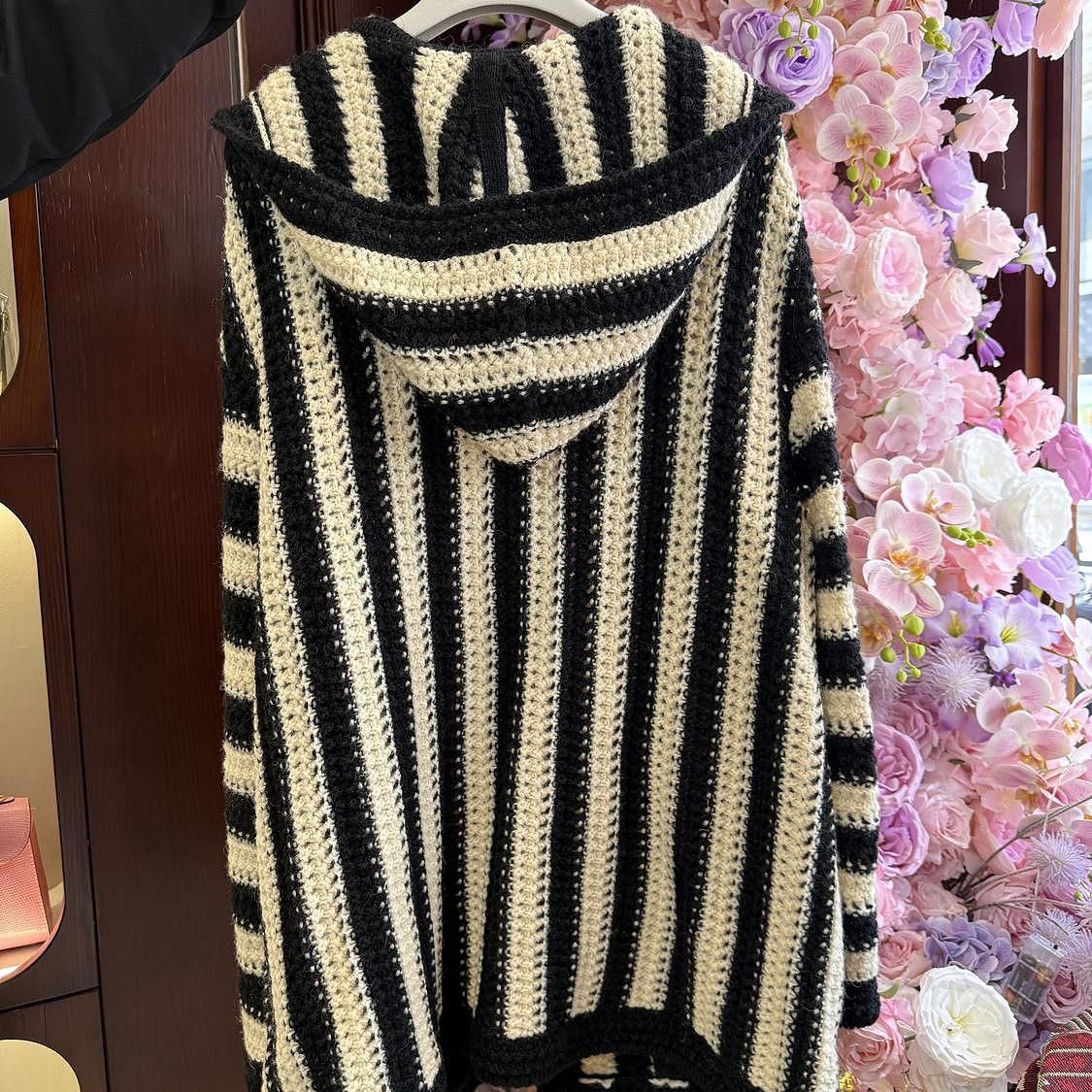 Saint Laurent Paris Striped Multi Hooded Cardigan in Size M Size US M / EU 48-50 / 2 - 2 Thumbnail