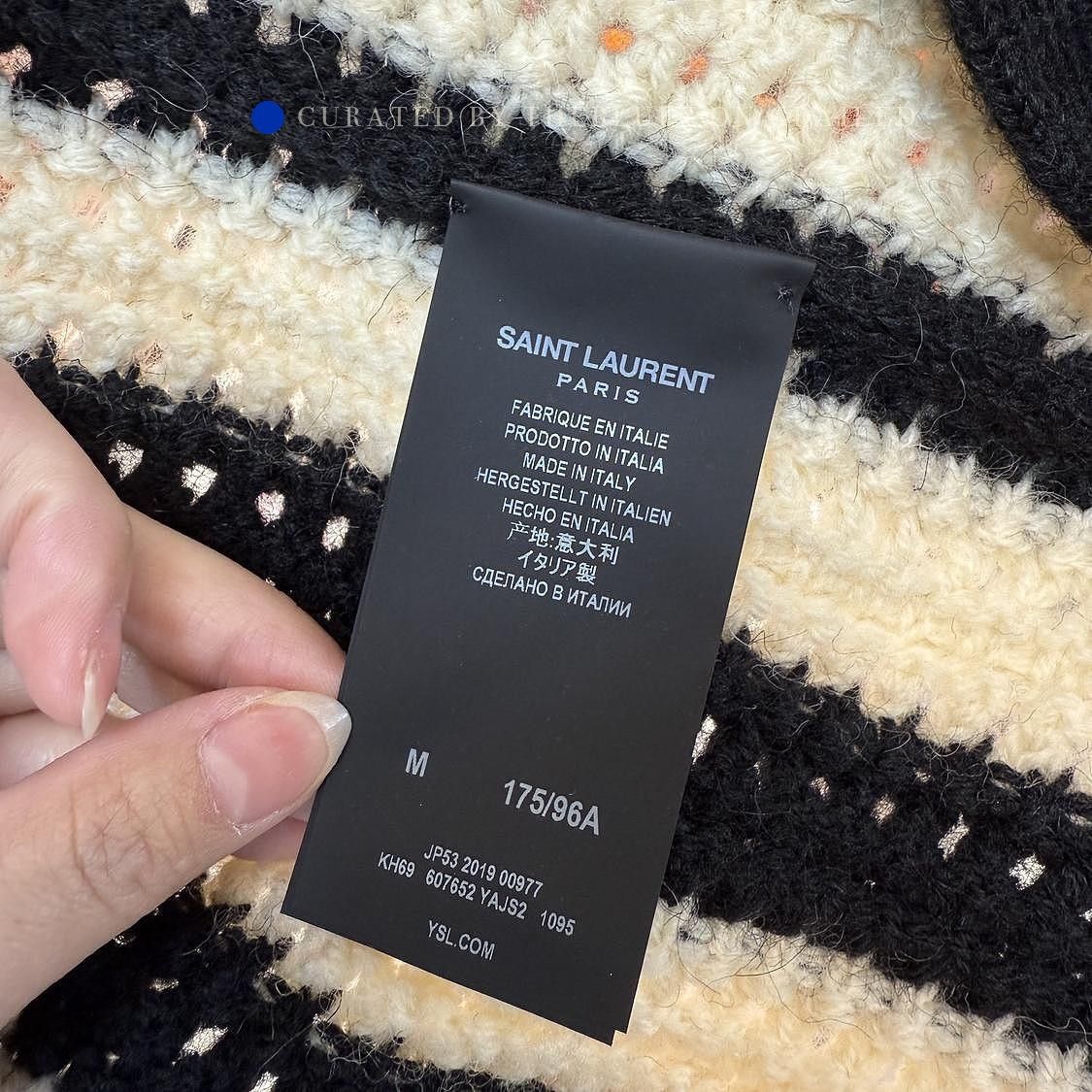 Saint Laurent Paris Striped Multi Hooded Cardigan in Size M Size US M / EU 48-50 / 2 - 4 Thumbnail