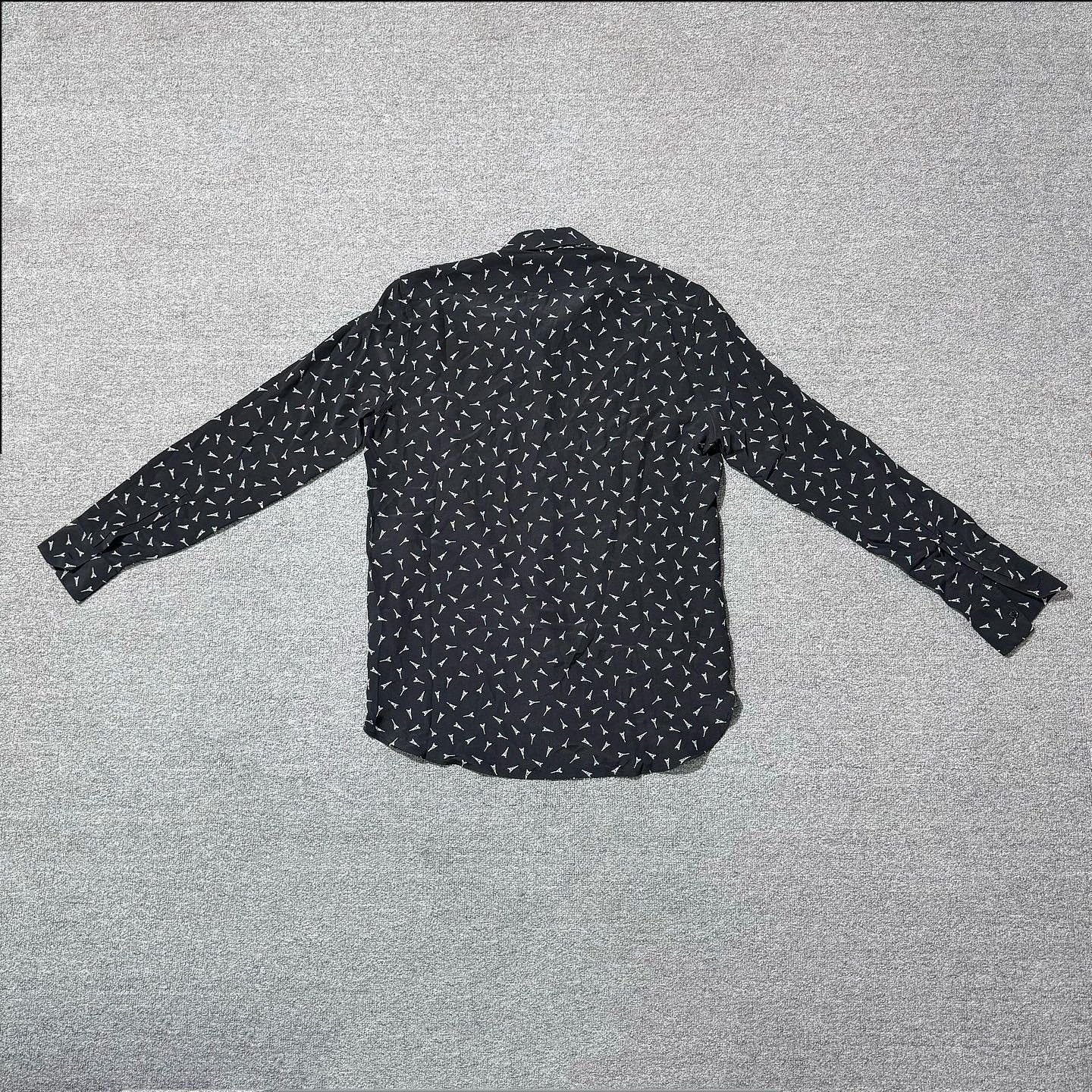 Saint Laurent Paris Eiffel Tower Print Black Shirt - Size S Size US S / EU 44-46 / 1 - 2 Thumbnail