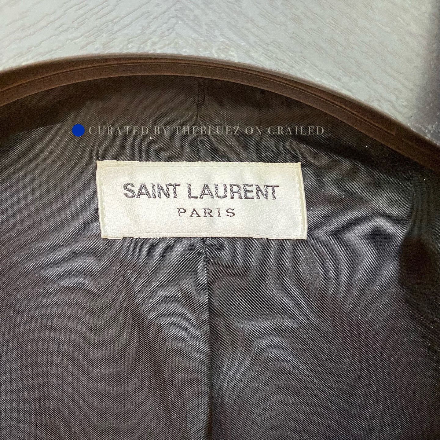 Saint Laurent Paris Embroidered Zip Jacket in Black Size US M / EU 48-50 / 2 - 3 Thumbnail