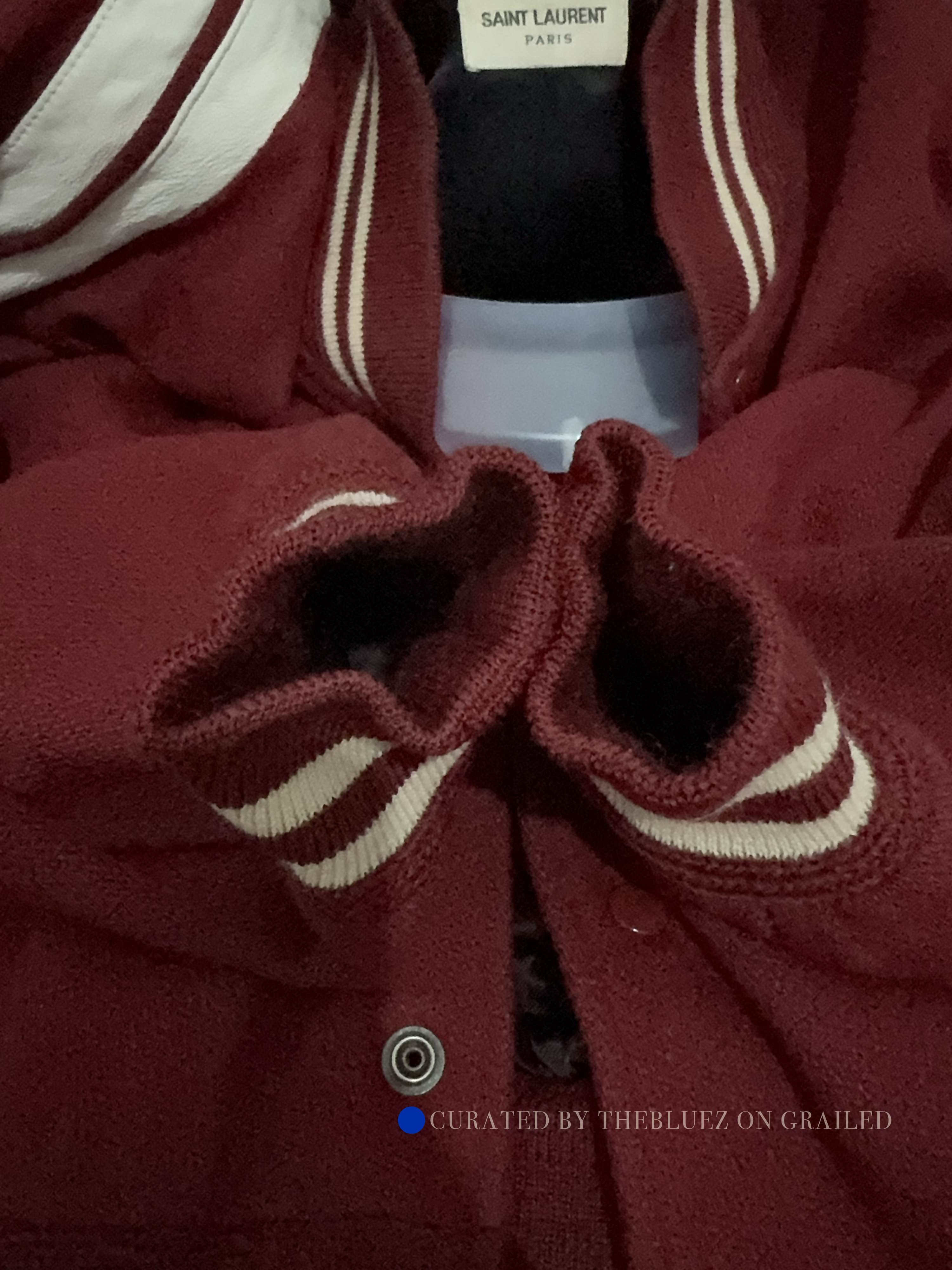 Saint Laurent Paris Wool Varsity Jacket in Bold Red Size US M / EU 48-50 / 2 - 5 Thumbnail
