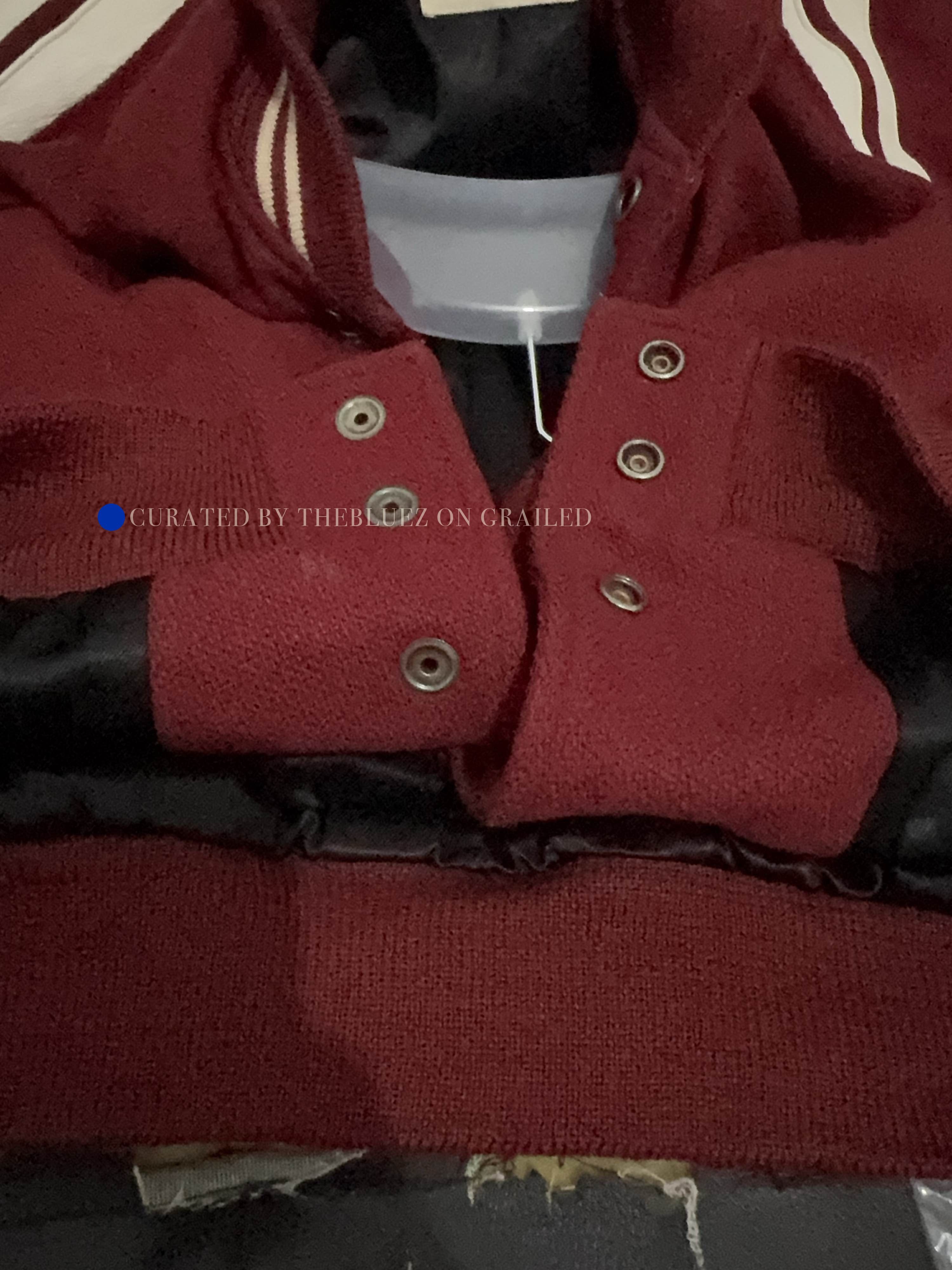 Saint Laurent Paris Wool Varsity Jacket in Bold Red Size US M / EU 48-50 / 2 - 7 Thumbnail