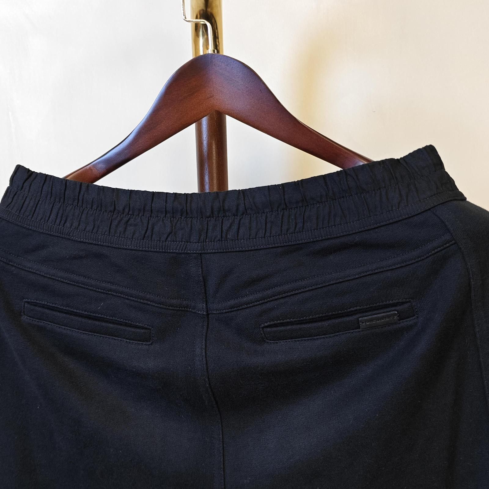 Saint Laurent Paris Black Logo Print Sweatpants, Size 34 Size US 34 / EU 50 - 7 Thumbnail