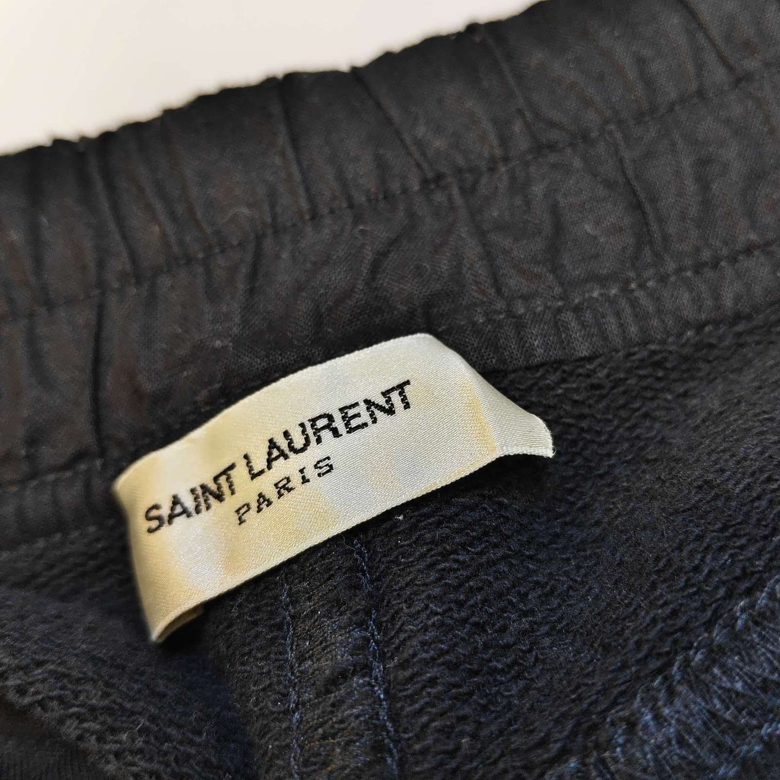 Saint Laurent Paris Black Logo Print Sweatpants, Size 34 Size US 34 / EU 50 - 3 Thumbnail
