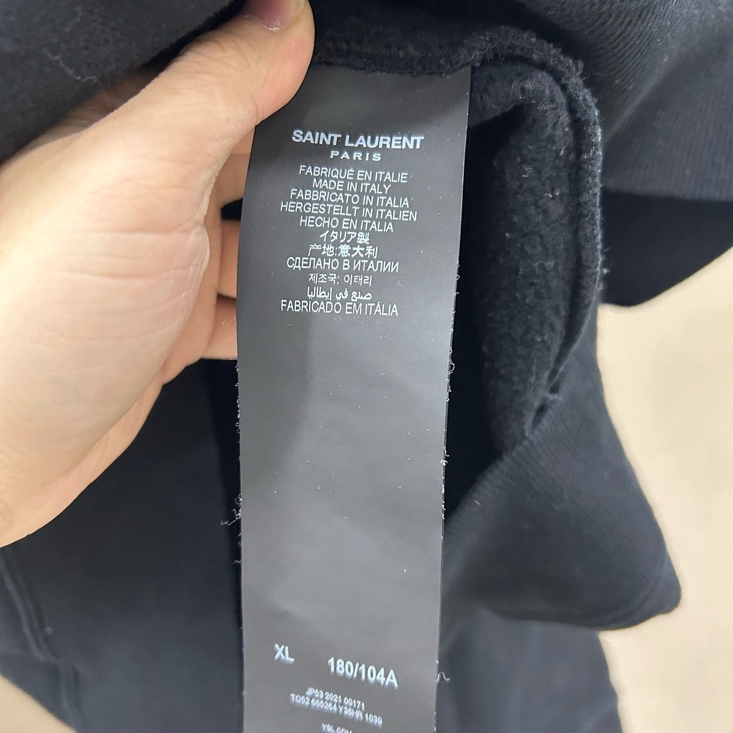Saint Laurent Paris 1985 Logo Sweatshirt in Black Size US XL / EU 56 / 4 - 4 Thumbnail