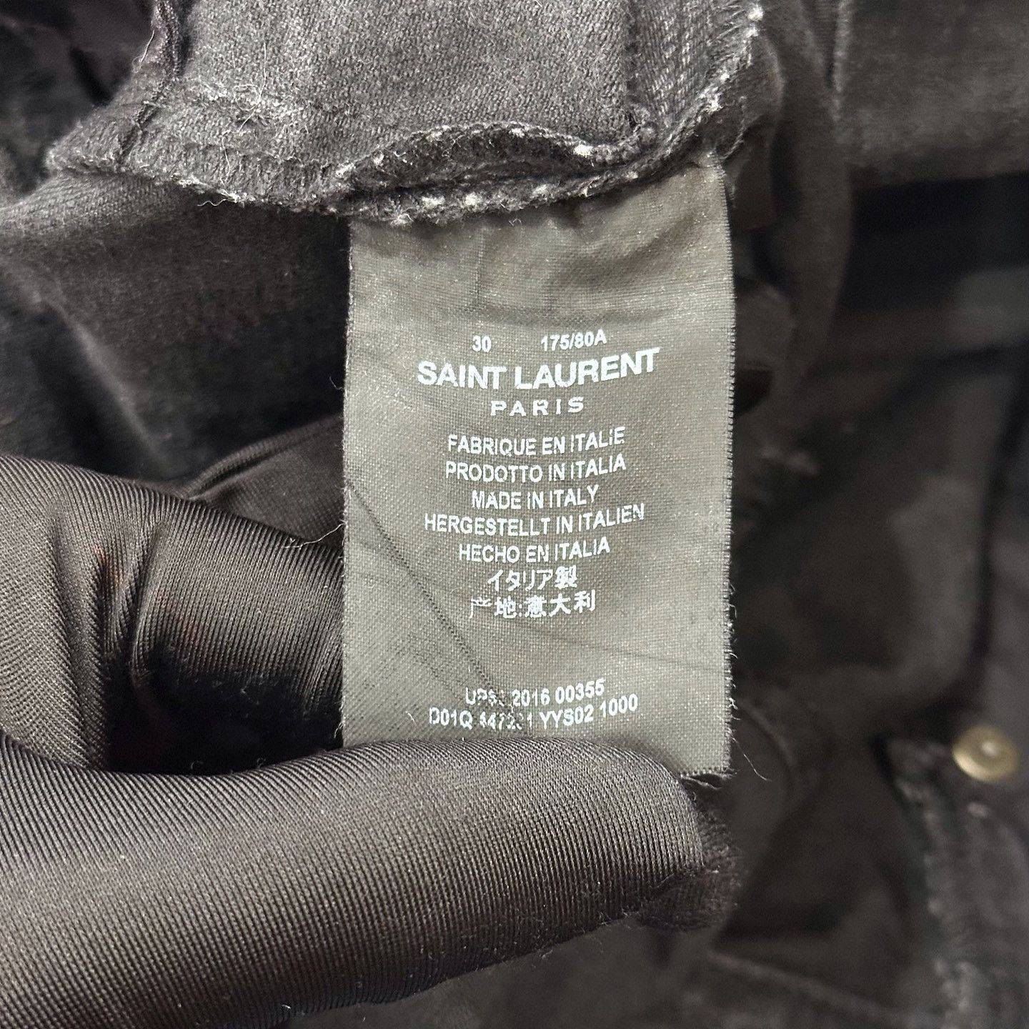 Saint Laurent Paris Black Skinny Jeans Size 30 Size US 30 / EU 46 - 4 Thumbnail