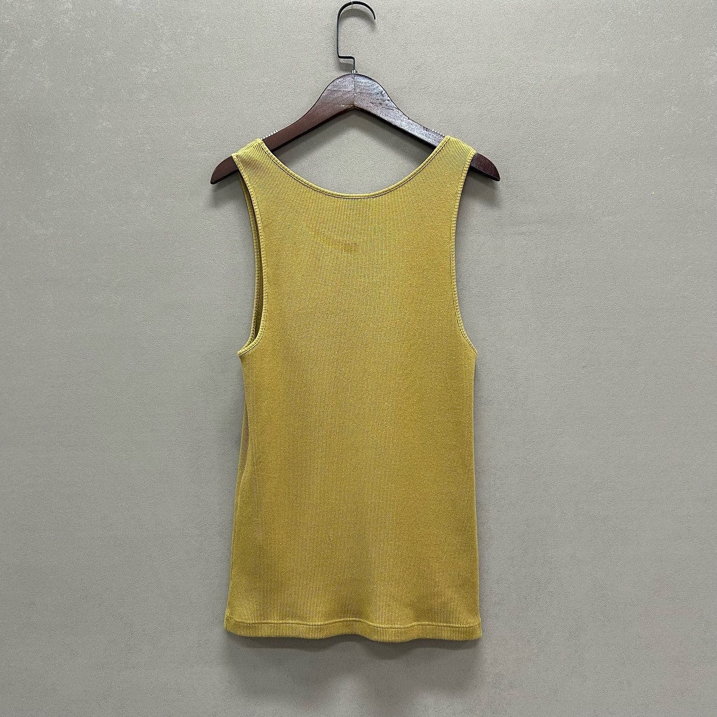 Saint Laurent Paris Ribbed Yellow Tank Top in Size M Size US M / EU 48-50 / 2 - 2 Thumbnail