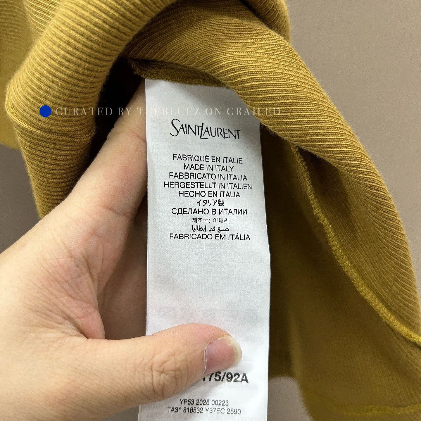 Saint Laurent Paris Ribbed Yellow Tank Top in Size M Size US M / EU 48-50 / 2 - 4 Thumbnail