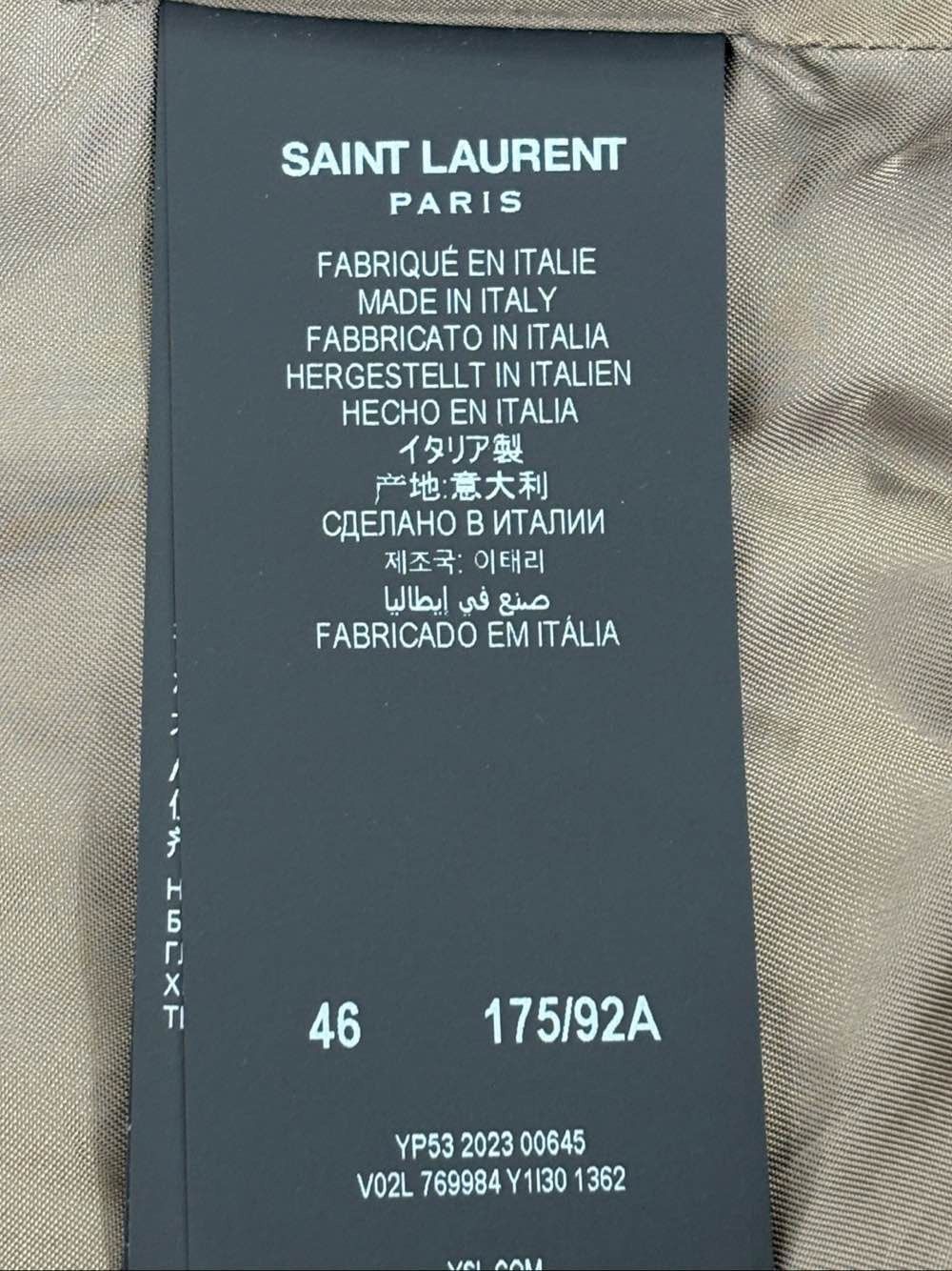 Saint Laurent Paris Stylish Cupro Bomber Jacket in Brown Size US S / EU 44-46 / 1 - 4 Thumbnail