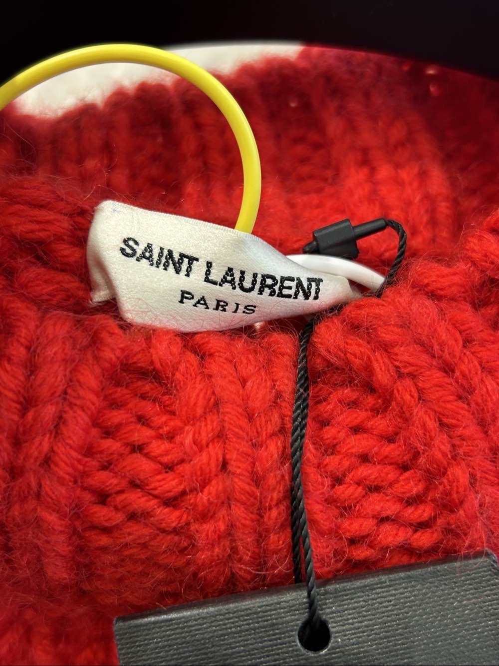 Saint Laurent Paris Cable Knit Sweater in Red Size US S / EU 44-46 / 1 - 3 Thumbnail