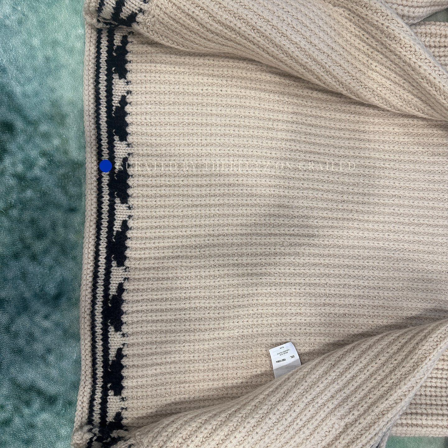 Saint Laurent Paris Geometric Jacquard Hooded Cardigan in Beige Size US XXL / EU 58 / 5 - 8 Thumbnail