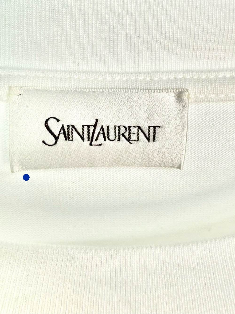 Saint Laurent Paris Minimalist Logo Patch Tee in White Size US XL / EU 56 / 4 - 3 Thumbnail