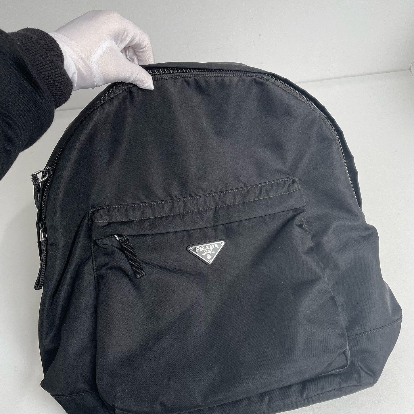 Prada Minimalist Nylon Backpack in Black Size ONE SIZE - 12 Thumbnail