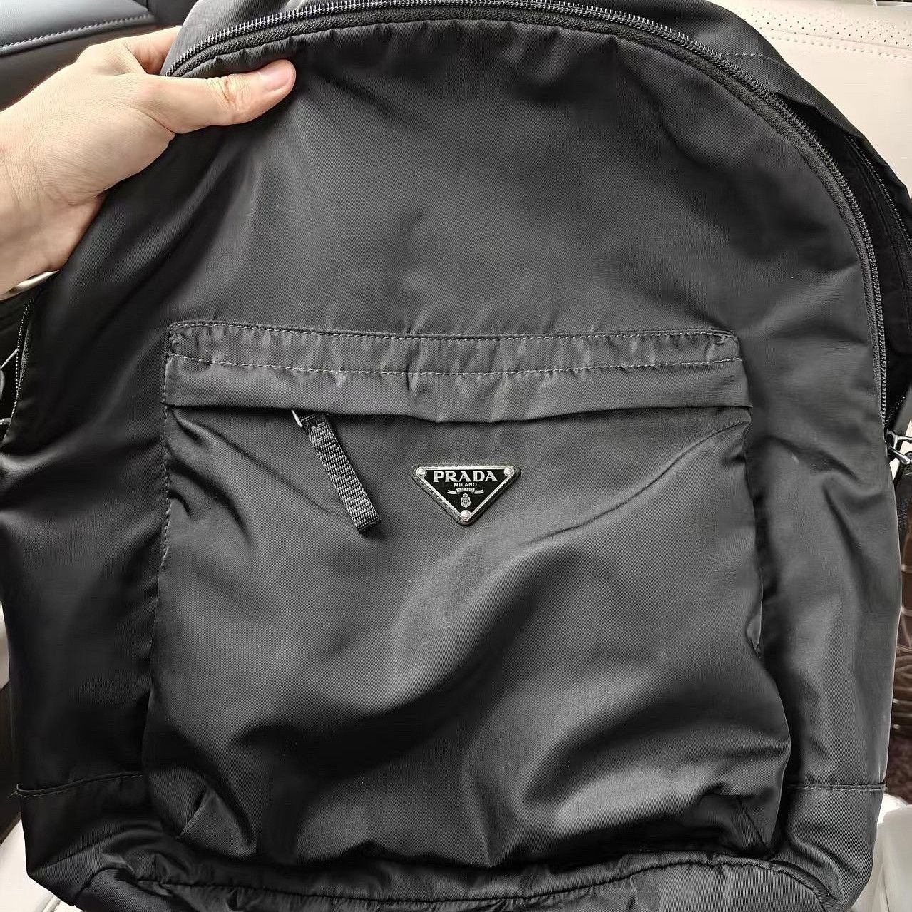 Prada Minimalist Nylon Backpack in Black Size ONE SIZE - 7 Thumbnail