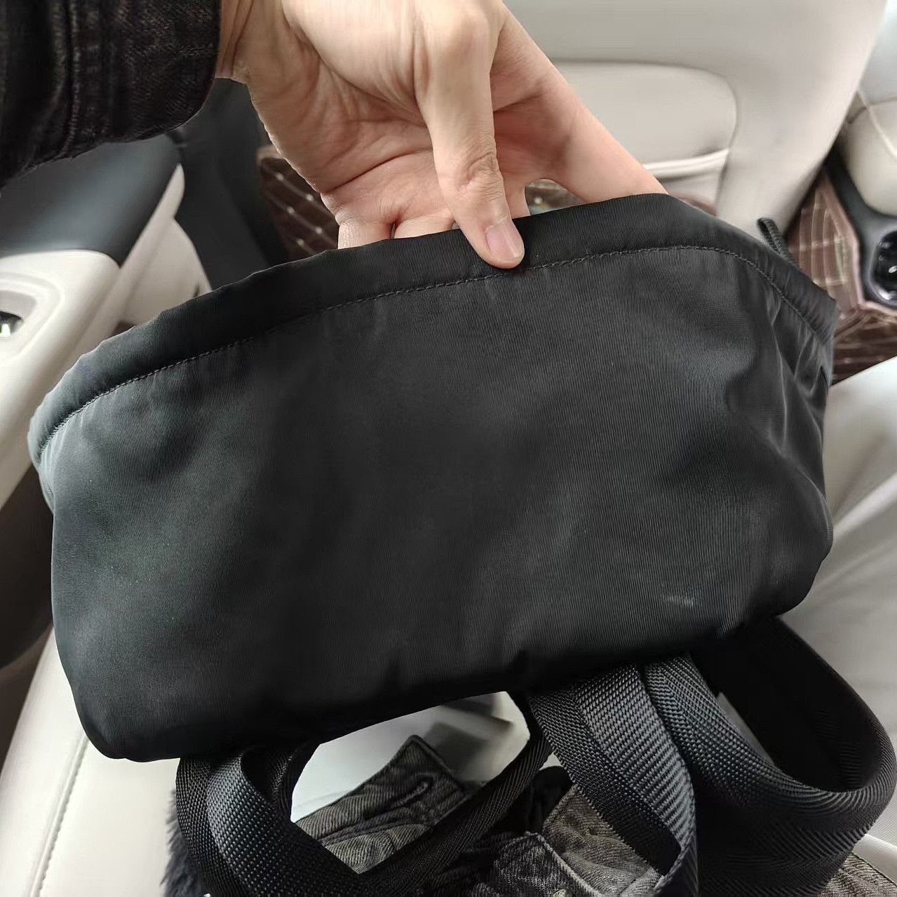 Prada Minimalist Nylon Backpack in Black Size ONE SIZE - 4 Thumbnail